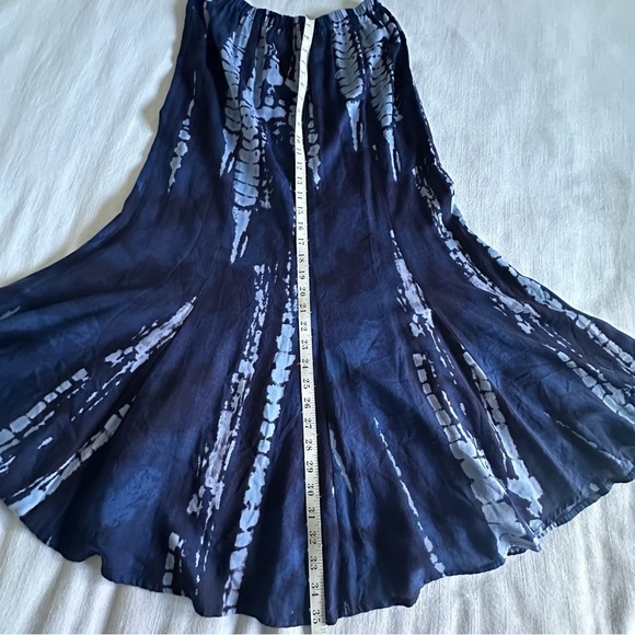 Vtg Karibo Womens Tie Dye Pull On Midi Skirt Sz 8 Whimsigoth Dark Fairy Hippie - Picture 5 of 9